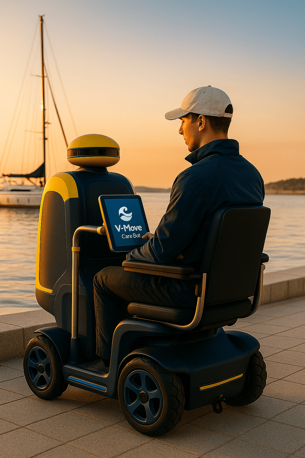 V-Move CareBot autonomous robot for accessibility in marinas